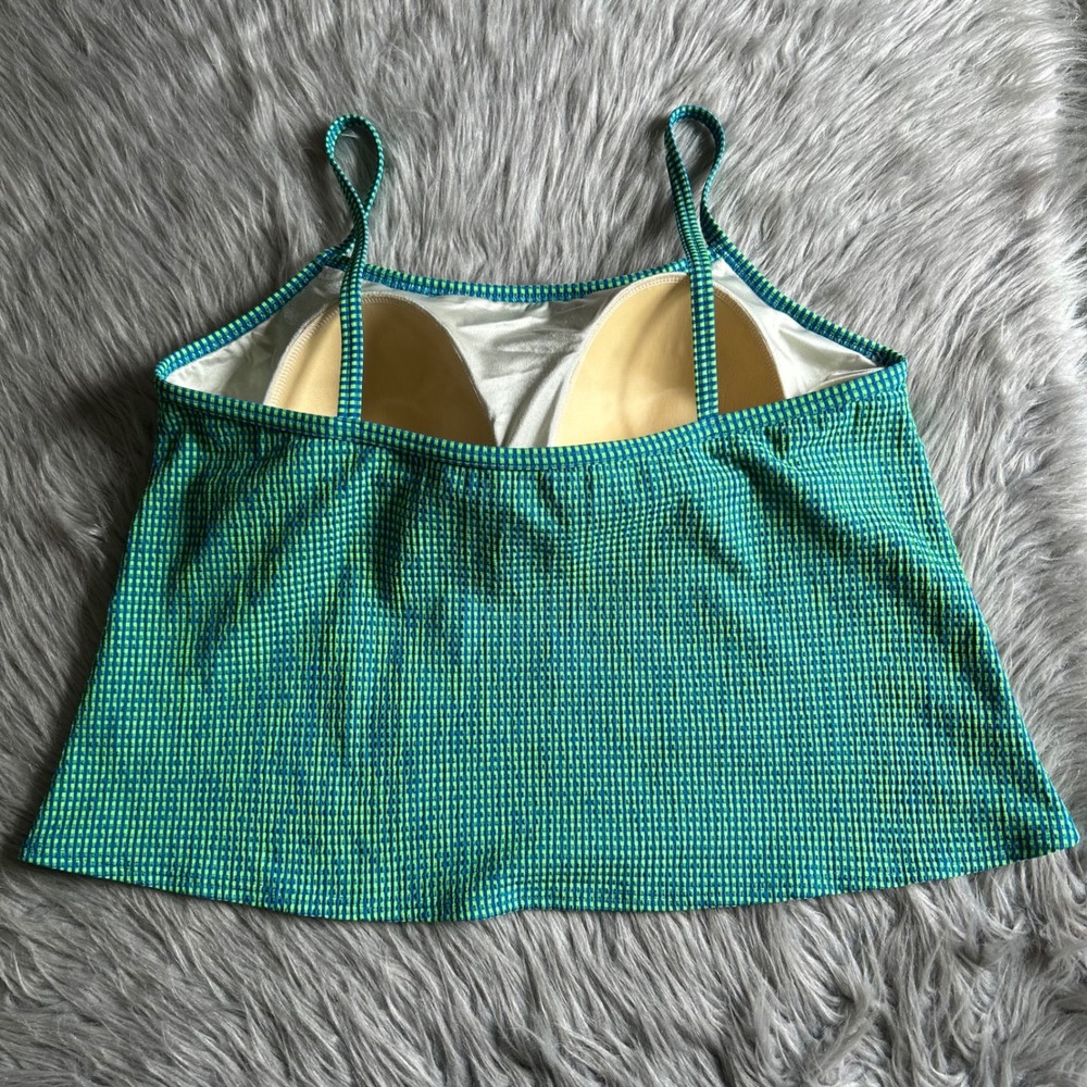 Baltex Swimsuit Tank Top Womens Size 20W Green Blue Swimwear - Picture 4 of 6